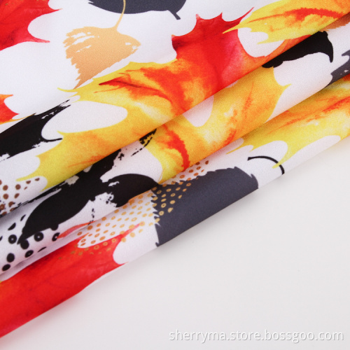 Polyester woven digital printing crepe chiffon fabric
